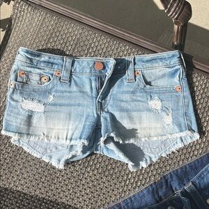 True Religion Blue Denim Shorts